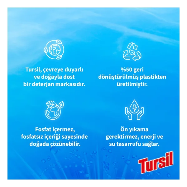 Tursil Matik 8 Kg Leylak Bahçesi 53 Yıkama Ultra Temizlik Ve Leke Çıkarma Gücü İle - Görsel 6
