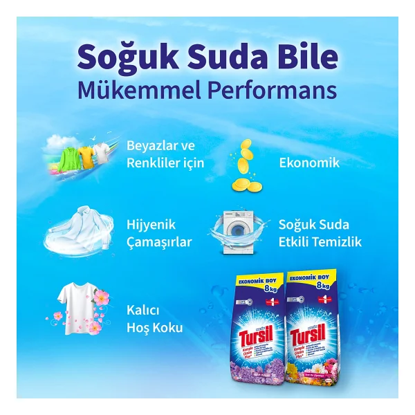 Tursil Matik 8 Kg Leylak Bahçesi 53 Yıkama Ultra Temizlik Ve Leke Çıkarma Gücü İle - Görsel 8