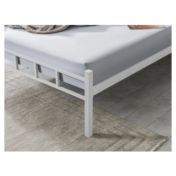 Evger K90 Beyaz Metal Karyola Çift Kişilik Yataksız - 160 X 200 Cm - Görsel 2