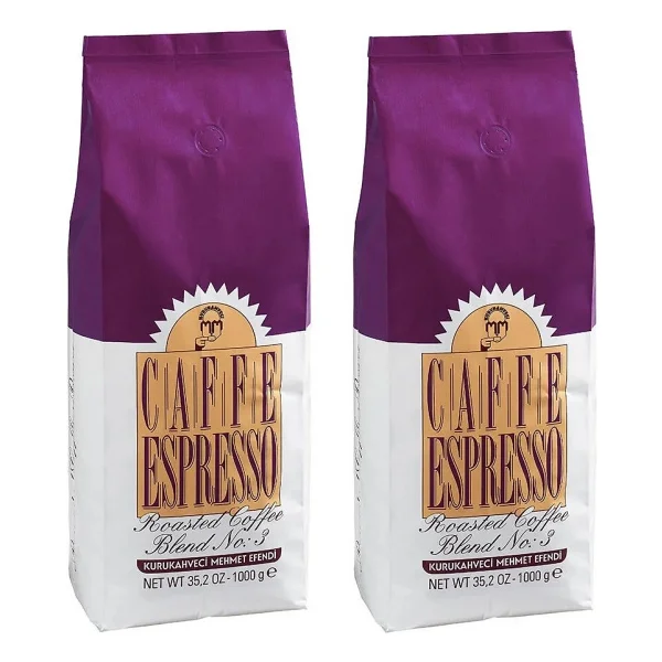 Kurukahveci Mehmet Efendi Espresso No.3 Çekirdek Kahve 2 X 1000 Gr - 1 Kg - Görsel 6