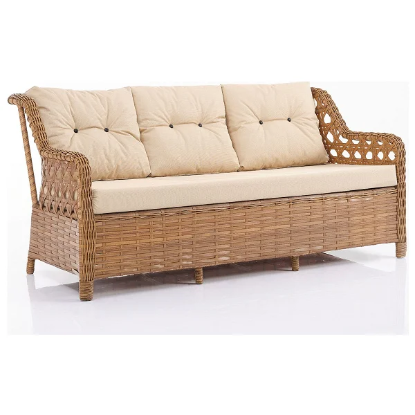Evdemo Eren 3+1+1+Masa Puflu Rattan Kahverengi Bahçe & Balkon Takımı - Görsel 3
