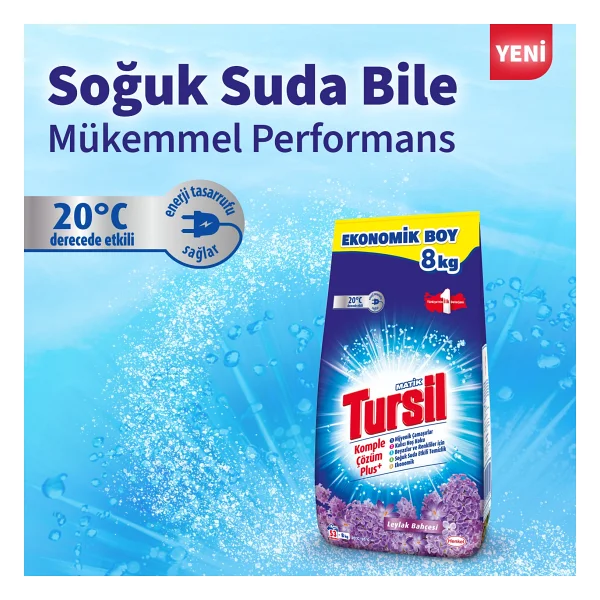 Tursil Matik 8 Kg Leylak Bahçesi 53 Yıkama Ultra Temizlik Ve Leke Çıkarma Gücü İle - Görsel 5