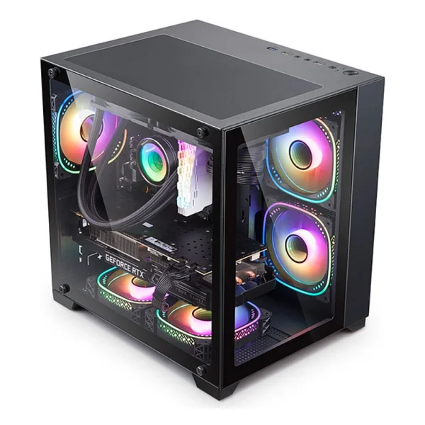 Revenge Nova RGB 3 Fanlı Siyah Micro Atx Oyuncu Kasası - Görsel 4