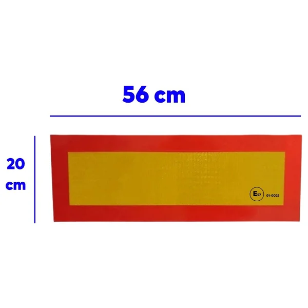 Badem10 Tüvtürk Uyumlu E57 Reflektörlü Fosforlu Tır Kamyon Dorse Çekici Arkası Bant 20 Cm X 56.5 Cm 1 Çift - Görsel 2