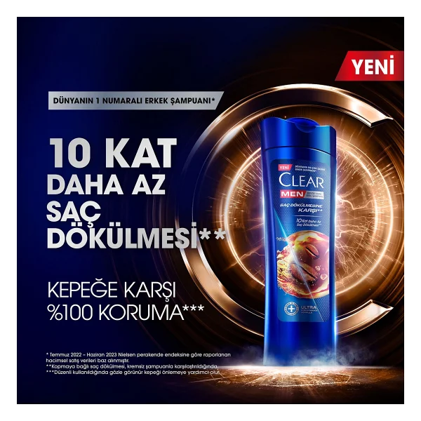 Clear Men Kahve Çekirdeği Özü 350 Ml Saç Dökülmesine Karşı Kepek Şampuanı - Görsel 3