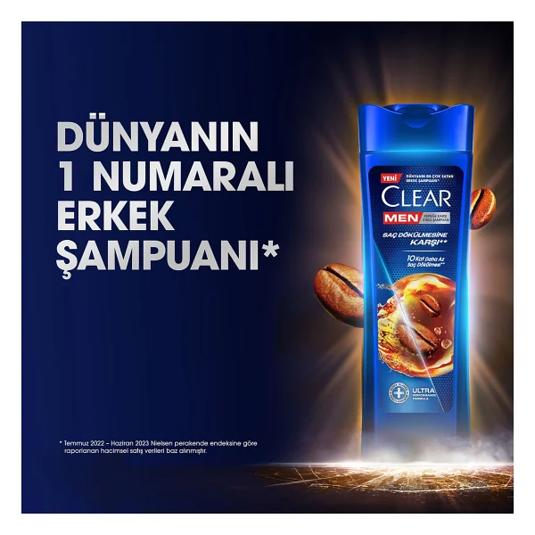 Clear Men Kahve Çekirdeği Özü 350 Ml Saç Dökülmesine Karşı Kepek Şampuanı - Görsel 7