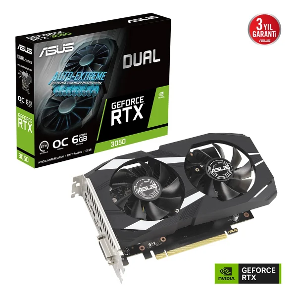 Asus RTX 3050 Dual Oc Edition Dual-Rtx3050-O6g 96 Bit Gddr6 6 GB Ekran Kartı - Görsel 7