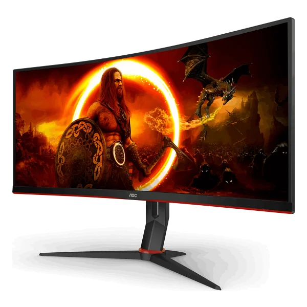 Aoc Cu34g2xp/Bk 34" 1 Ms Wqhd Curved 180 Hz Oyuncu Monitörü - Görsel 3