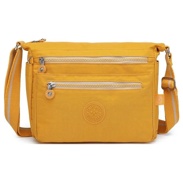 Krinkıl Kumaş Kadın Postacı Çantası Smart Bags 1238 Hardal - Görsel 4