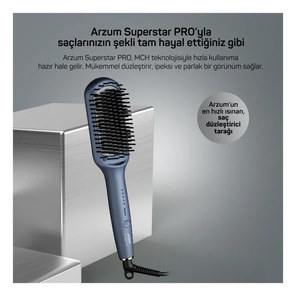Arzum Ar5082-O Superstar Pro Saç Düzleştirici Tarak Okyanus - Görsel 3