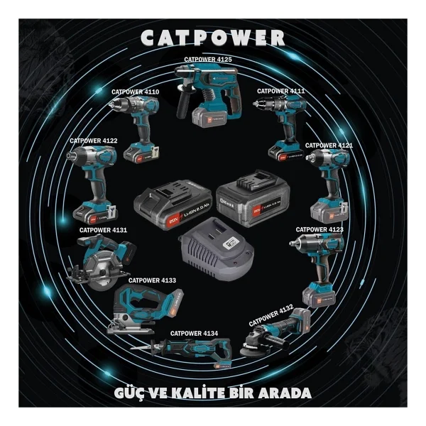 Catpower E5102 20 V Çift Akülü 1.5 Ah Matkap - Görsel 2