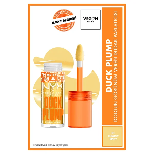 Nyx Duck Plump Dolgunlaştırıcı Dudak Parlatıcısı 01 Clearly Spicy - Görsel 9