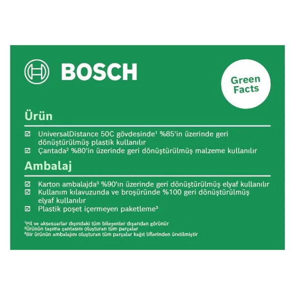Bosch Universaldistance 50 Dijital Lazer Metre - Görsel 5