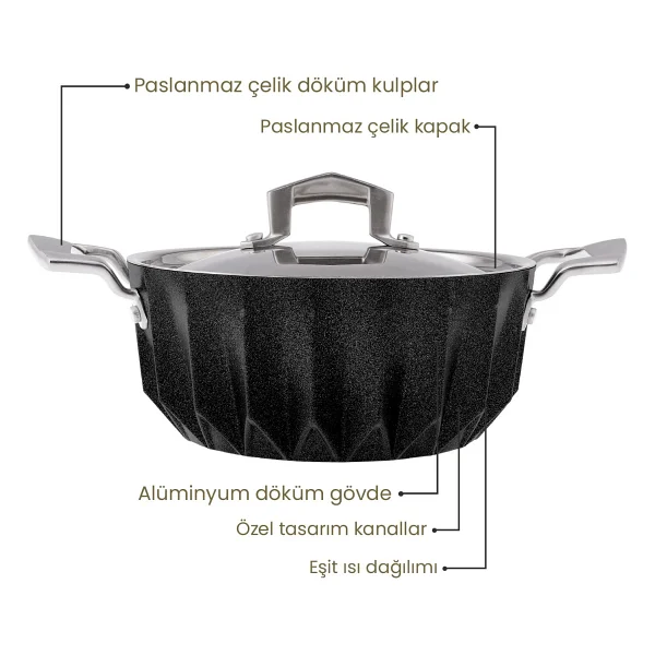 Emsan Diagon 24 Cm Derin Tencere - Görsel 2