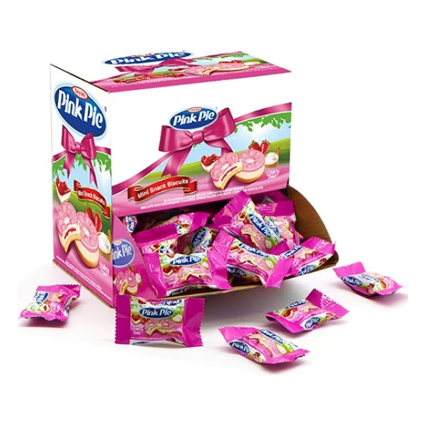Tayaş Pink Pie 1 Kg Çilek Aromalı Krema Dolgulu Bisküvi Türkiye Menşeli Pratik Ambalaj - Görsel 8