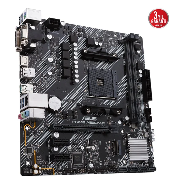 Asus Prime A520m-E Csm AMD Am4 DDR4 Micro Atx Anakart - Görsel 6