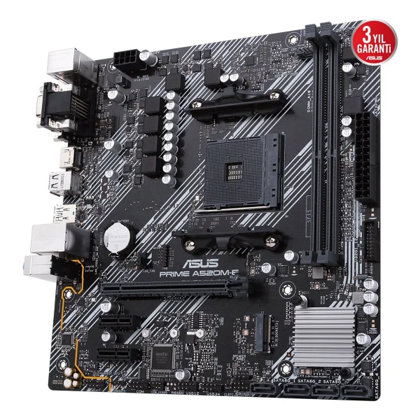 Asus Prime A520m-E Csm AMD Am4 DDR4 Micro Atx Anakart - Görsel 5