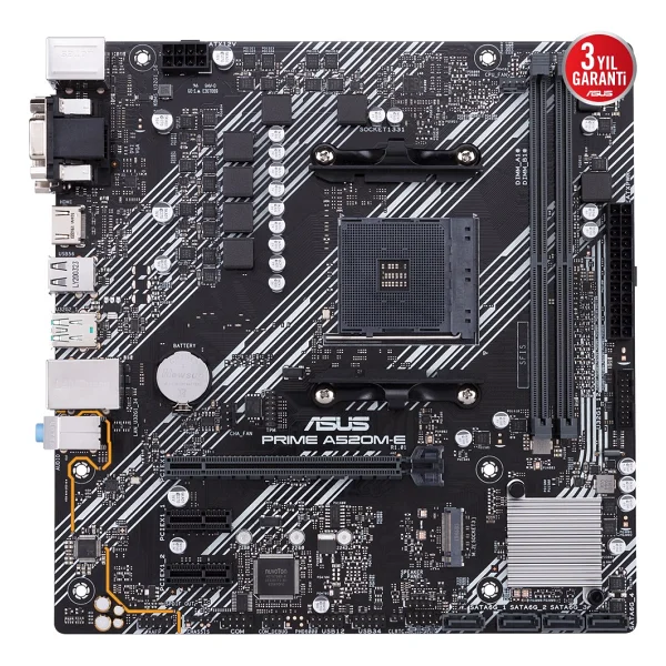 Asus Prime A520m-E Csm AMD Am4 DDR4 Micro Atx Anakart - Görsel 2