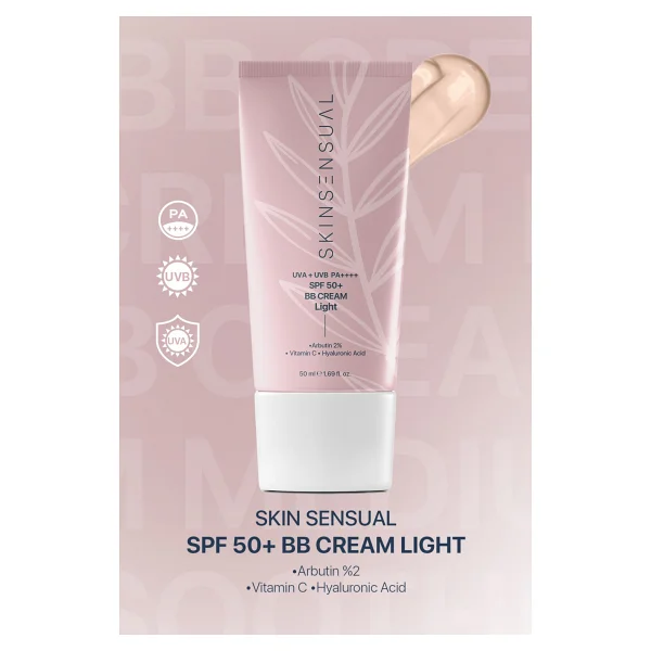 Skin Sensual Bb Krem Light 50ml Spf50 Pa++++ Leke Karşıtı, Aydınlık Cilt Görünümü Uva/Uvb Koruma - Görsel 9