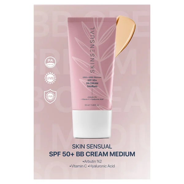 Skin Sensual Bb Krem Medium 50ml Spf50 Pa++++ Leke Karşıtı, Aydınlık Cilt Görünümü Uva/Uvb Koruma - Görsel 8