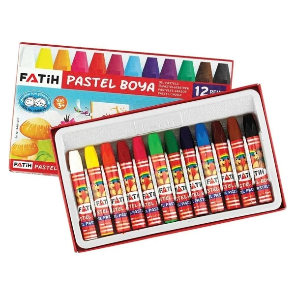 Fatih King Size Karton Kutulu 12'li Pastel Boya - Görsel 2