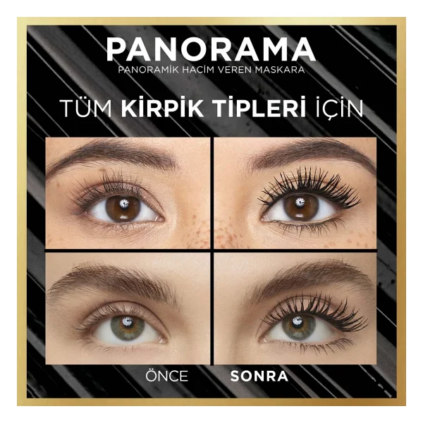 L'oreal Paris Panorama Hacim Veren Kahverengi Maskara - Görsel 6