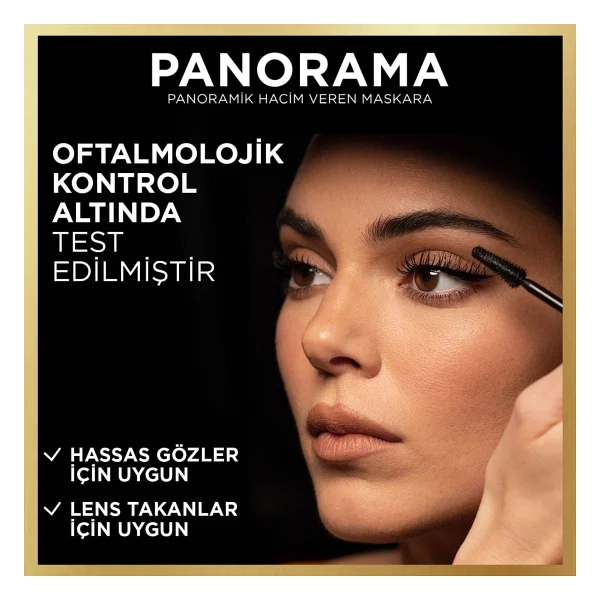 L'oreal Paris Panorama Hacim Veren Kahverengi Maskara - Görsel 8