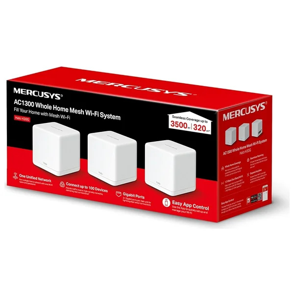 Mercusys Halo H30g 2 Port 1300 Mbps 3'lü Router - Görsel 7