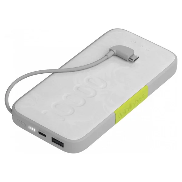 Infinitylab Instantgo Beyaz 10000 mAh Type-C Kablolu Hızlı Şarj Powerbank - Görsel 6