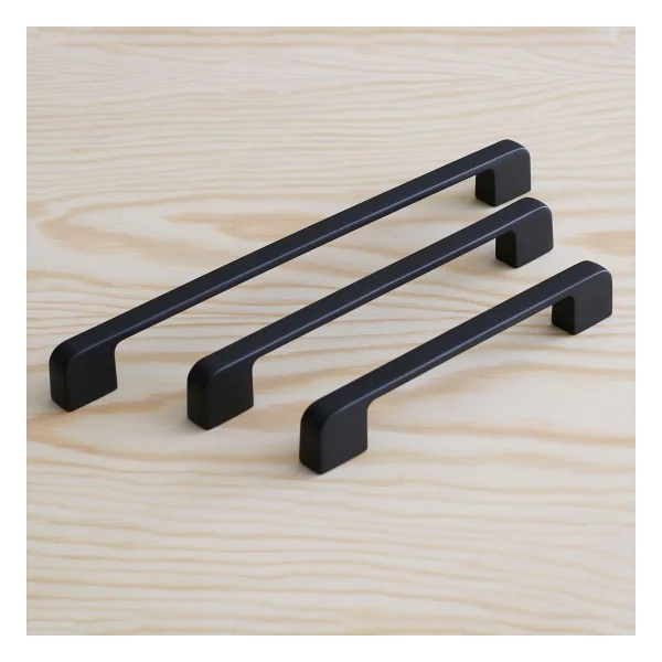 Badem10 Arel Kulp Mobilya Mutfak Dolabı Çekmece Dolap Kulpları Kapak Kulpu Kulbu Siyah 160 Mm Metal - Görsel 3