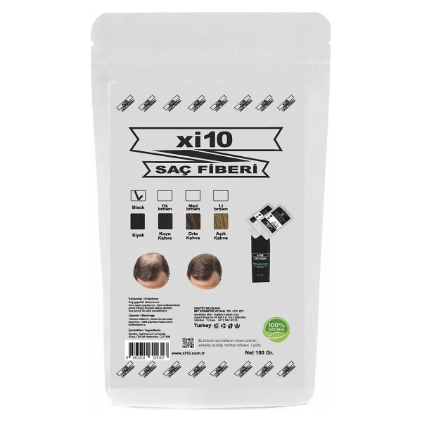 Xi10 Saç Tozu 100 Gr Orta Kahve Topik Hair Fiber - Görsel 3