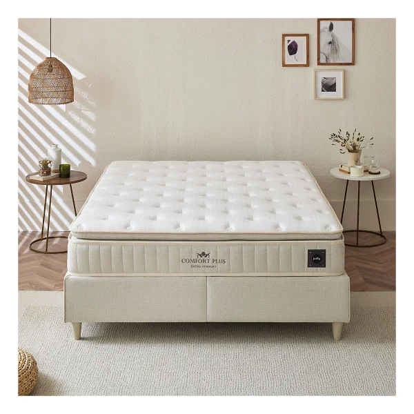 Puffy Comfort Plus V.2 Pedli Dht Yaylı 160x200 Cm Çift Kişilik Yatak - Görsel 4