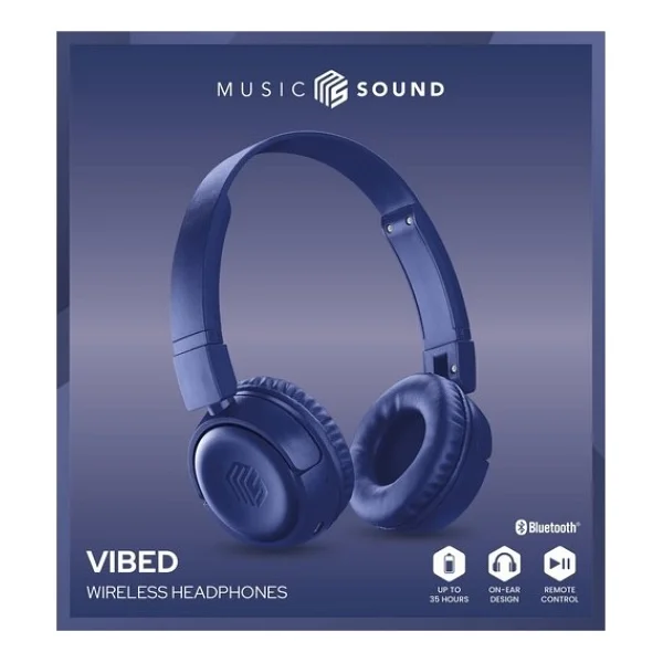 Cellularline Music Sound Vibed Mavi Kulak Üstü Bluetooth Kulaklık - Görsel 4