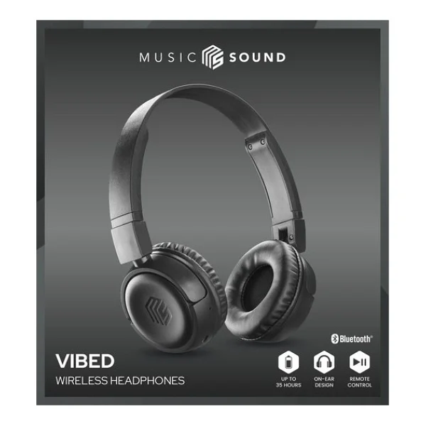 Cellularline Music Sound Vibed Siyah Kulak Üstü Bluetooth Kulaklık - Görsel 2