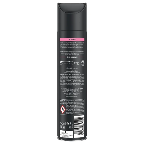 Taft Cashmere Power No:5 250 ml Saç Spreyi - Görsel 3