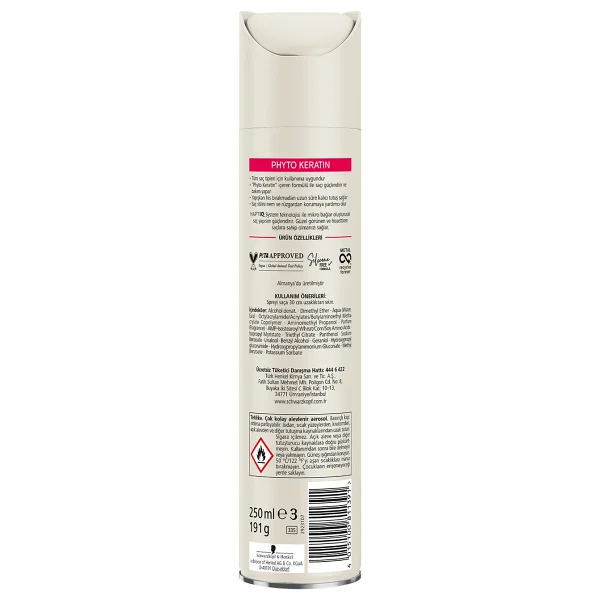 Taft Phyto Keratin Ultra Güçlü No:4 250 Ml Saç Spreyi - Görsel 3