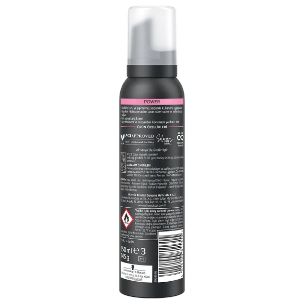 Taft Power Cashmere No:5 150 Ml Saç Köpüğü - Görsel 8