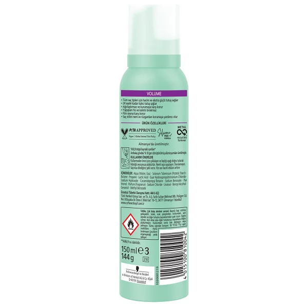 Taft Volume No:3 150 ml Saç Şekillendirici Köpük - Görsel 7