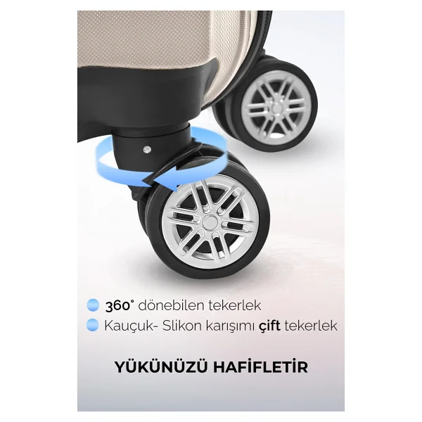 Polo&Sky Petek Abs Gold Orta Boy Valiz - Görsel 10