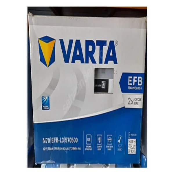 Varta Blue Dynamic N70 Start-Stop Efb 12 V 70 Ah 760 Cca Akü - Görsel 2