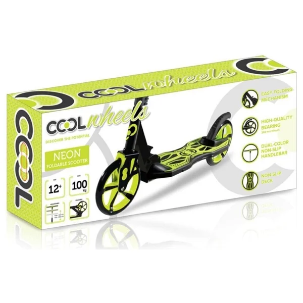 Cool Wheels 12+ Yaş Yeşil 2 Tekerlekli Çocuk Scooter - Görsel 2