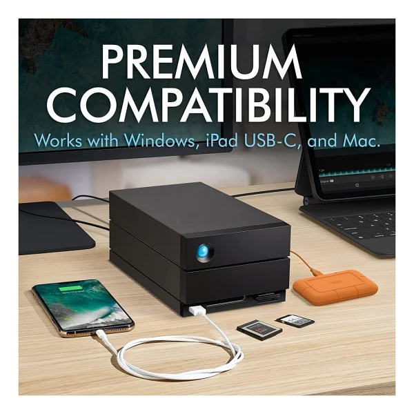 Lacie 2Big Thunderbolt 3 STLG48000400 2 Yuvalı 48 TB NAS Depolama Ünitesi - Görsel 5
