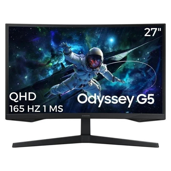 Samsung Odyssey G5 G55c Ls27cg552euxuf 27" 1 Ms 2k Curved 165 Hz Oyuncu Monitörü - Görsel 8