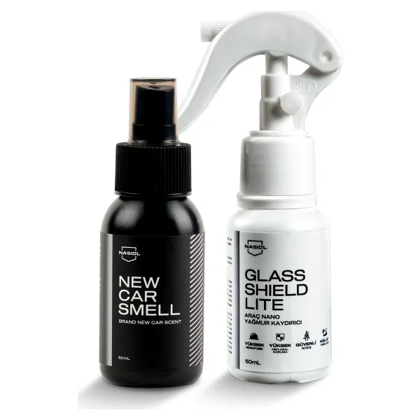 Nasiol -Set 11-Glasshield Lite Nano Yağmur Kaydırıcı Ve New Car Smell Yeni Araç Kokusu Seti - Görsel 4
