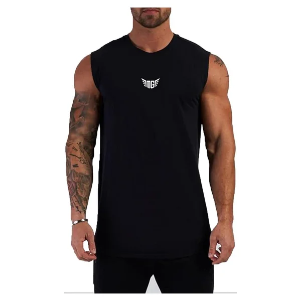 Genius Store Erkek Nem Emici Hızlı Kuruma Atletik Teknik Performans Sporcu Sıfır Kol T-Shirt Mg-Atlet - Siyah - Görsel 7