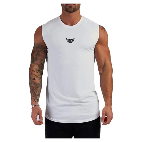 Genius Store Erkek Nem Emici Hızlı Kuruma Atletik Teknik Performans Sporcu Sıfır Kol T-Shirt Mg-Atlet - Siyah - Görsel 6