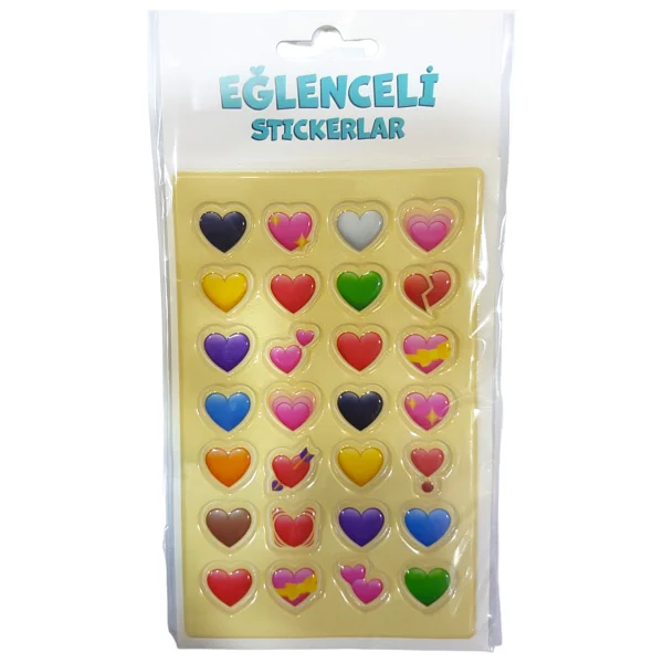Keskin Color Puffy Sticker Orta Boy Kalp 221206-99 - Görsel 2