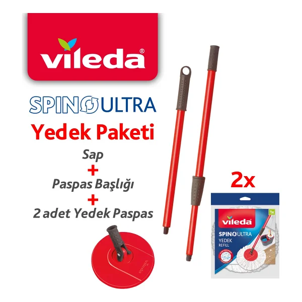 Vileda Spino Ultra Otomatik Temizlik Seti + 2 Yedek Paspas - Görsel 2