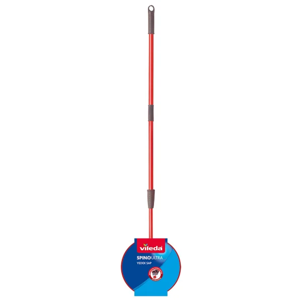 Vileda Spino Ultra Yedek Sap + Başlık + Yedek Paspas Paketi - Kırmızı - Görsel 4