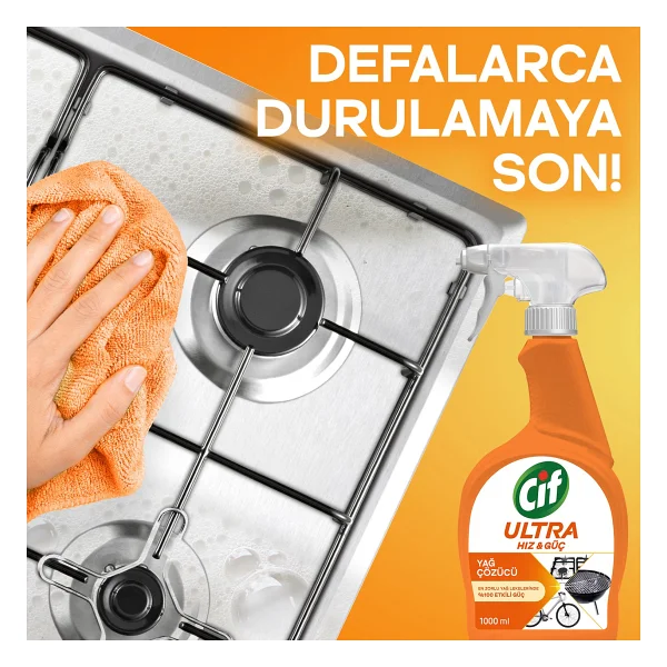 Cif Sprey Ultra Hız Mutfak Temizleyici 1 Lt - Görsel 5